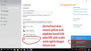 Berhasil Instal teks arab window 10